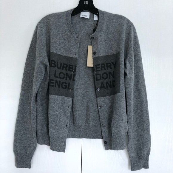 Burberry London knit cardigan and knit short sleeves tee set Grey medium - Picture 7 of 12